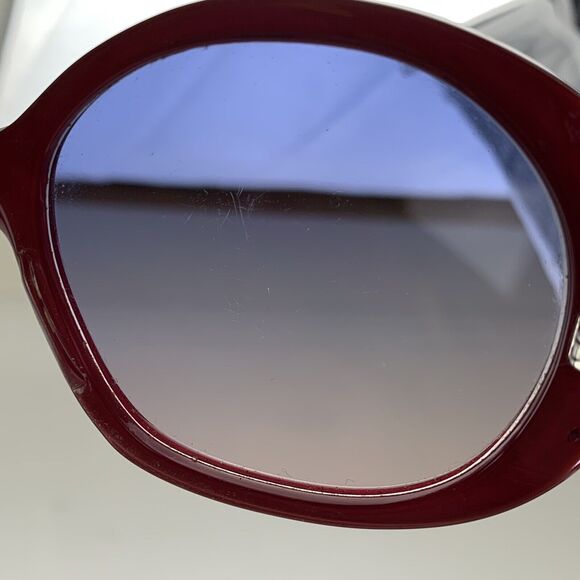 Francis Klein Sunglasses mod. DOREEN A29 Rhinestone Dark Red Made in France RARE main image 12